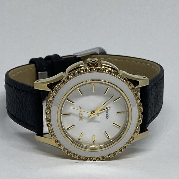 DKNY NY8829 Women\'s Black Leather Strap Anaolog Dial Quartz Genuine Watch EY421 main image 9